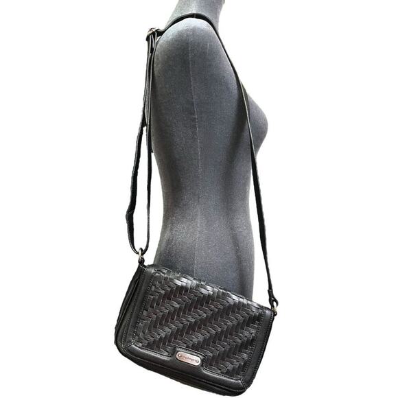 Longaberger Shoulder/Crossbody Purse Woven Black Small Decorative - Picture 1 of 9